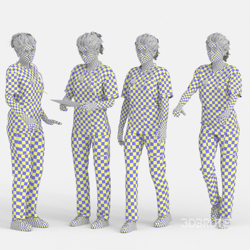 Nurse Woman in 04 Poses Image 5