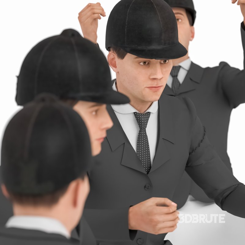 Horse rider 04 poses Image 6