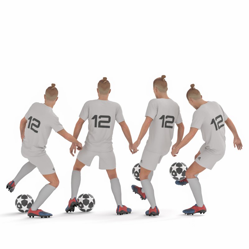 Footbalist Man in 04 poses Image 2