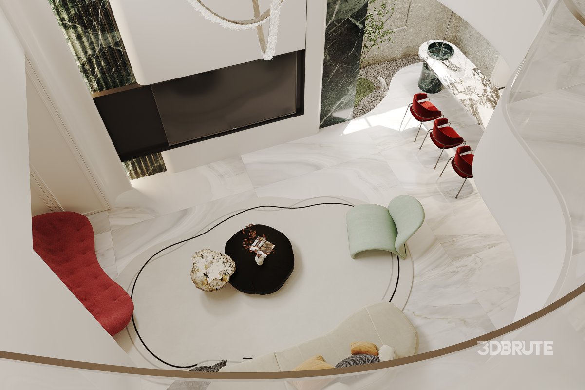 Luxury villa interior and courtyard Image 11