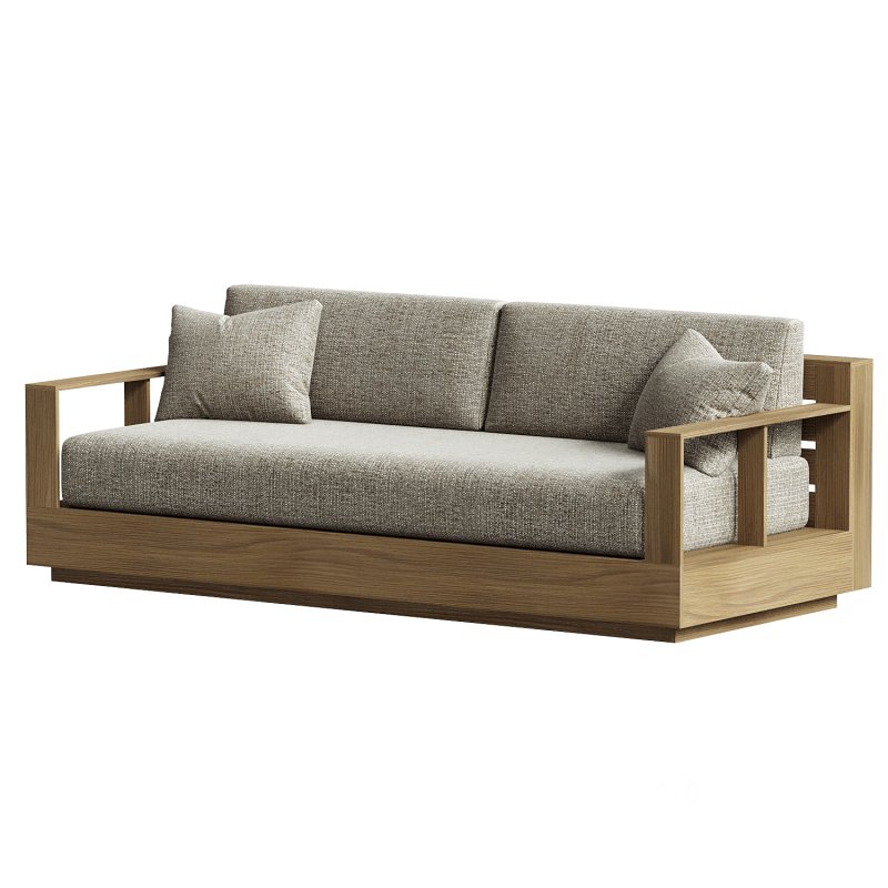 Bal Harbour Outdoor Teak Sofa Image 4