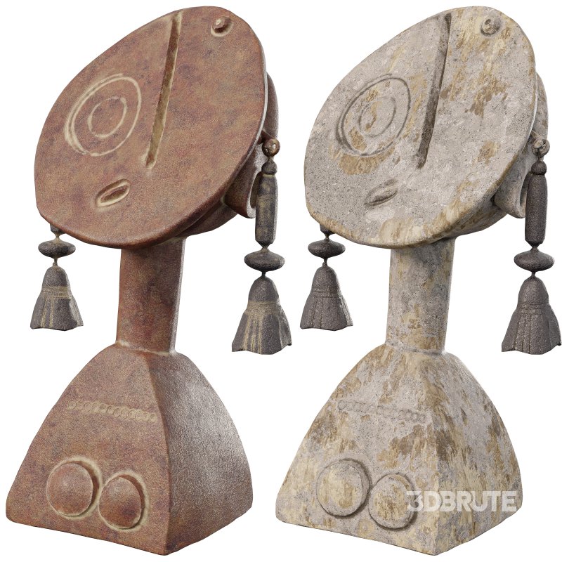 Tribal Ancestor Mask Abstract Cultural Image 3