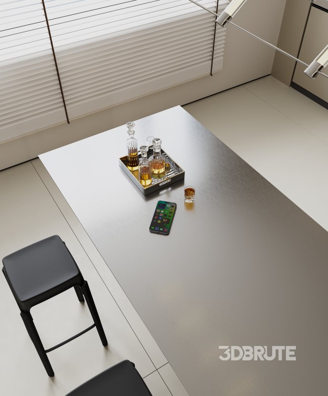 Modern living room and dining room interior scene Image 4