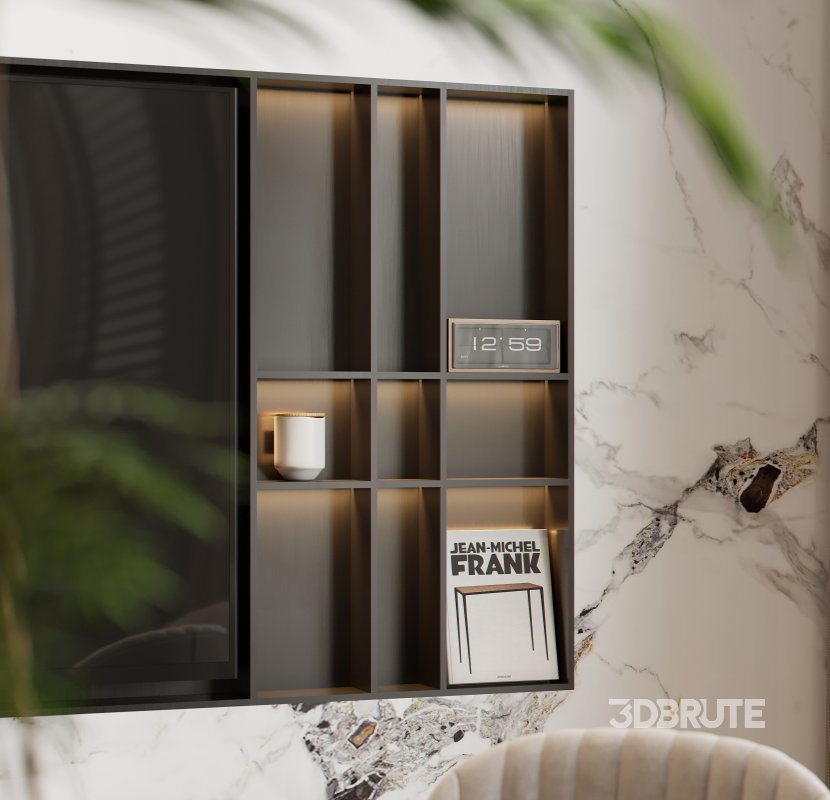 Modern living room and dining room interior scene Image 6