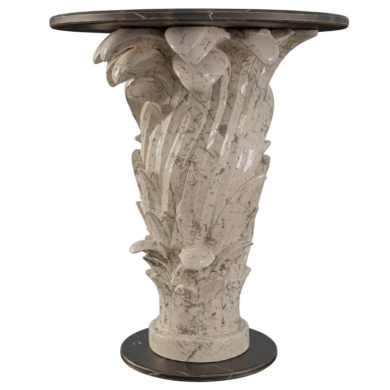 Ornate Baroque Acanthus Leaf Pedestal Table Image 3