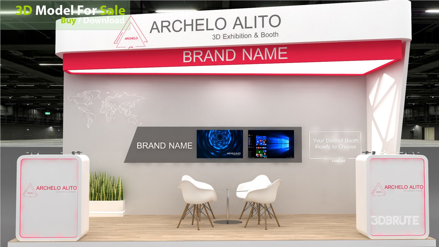 3D Stand Booth Model Image 5