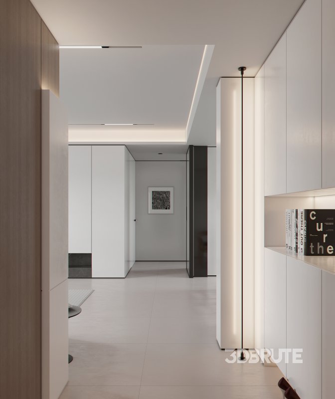 Modern living room and dining room interior scene Image 5