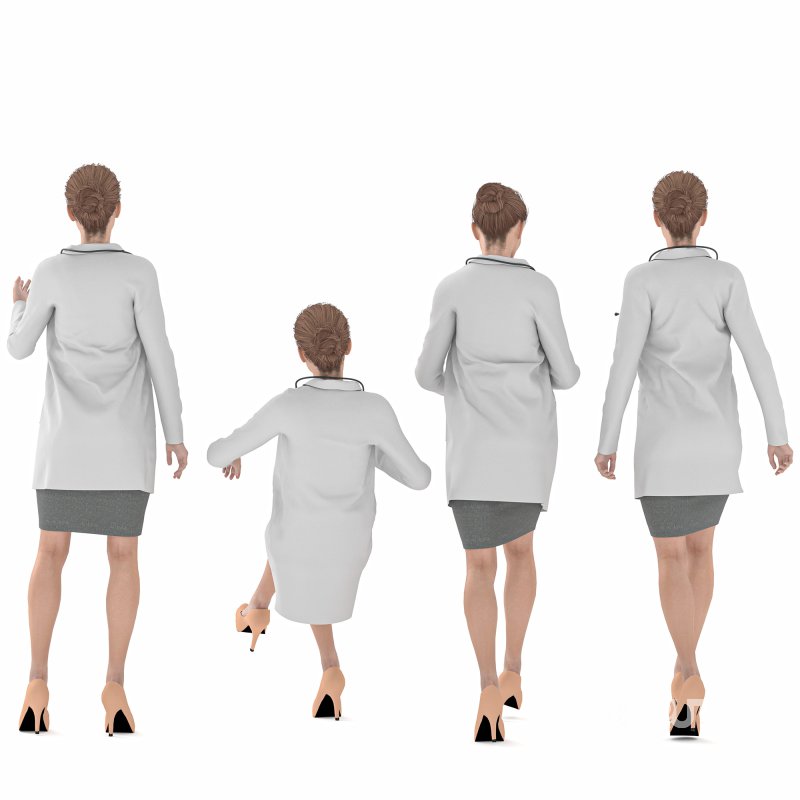 Woman Doctor in 04 Poses Image 2