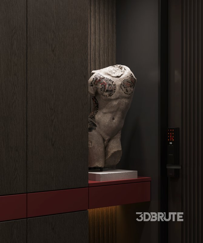 Modern living room and dining room interior scene Image 2