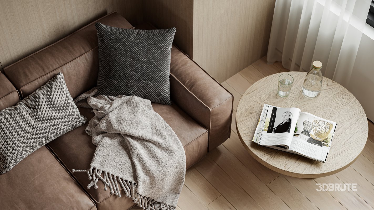 Modern living room and dining room interior scene Image 10