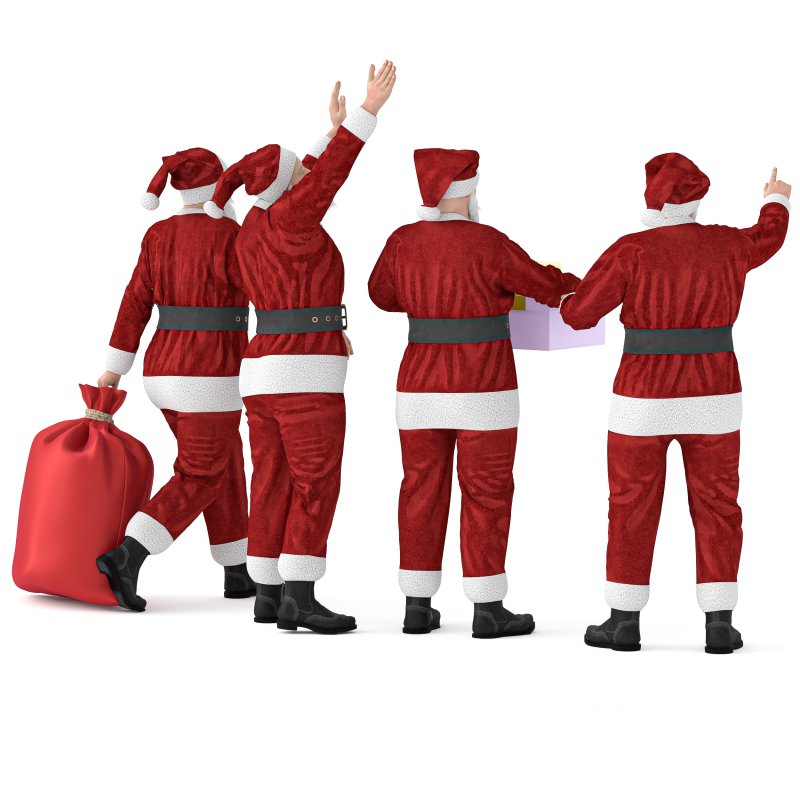 Santa Claus in 4 poses Image 2
