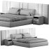 Bed Garda Design with wide headboard By Sensorsleep - Thumbnail 3