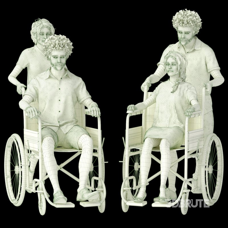Man and Woman on Wheelchair Image 3