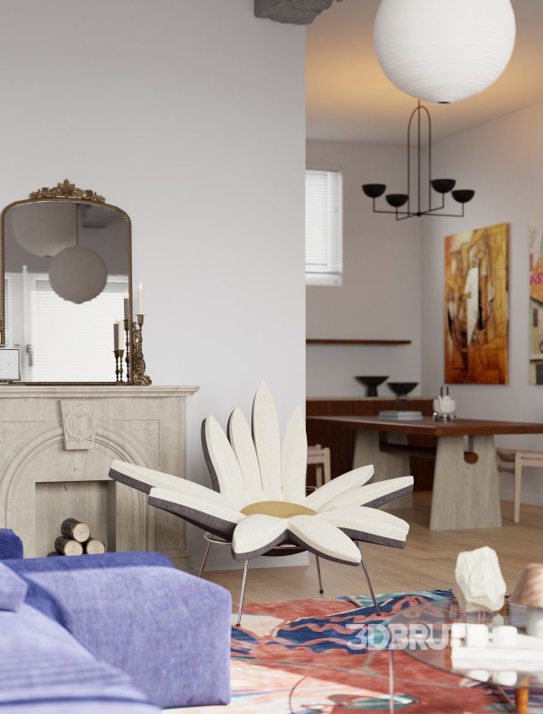 Eclectic living and dining room Image 3