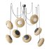 Bamboo 8 Lampshades Cluster Pendant Lamp - Thumbnail 5