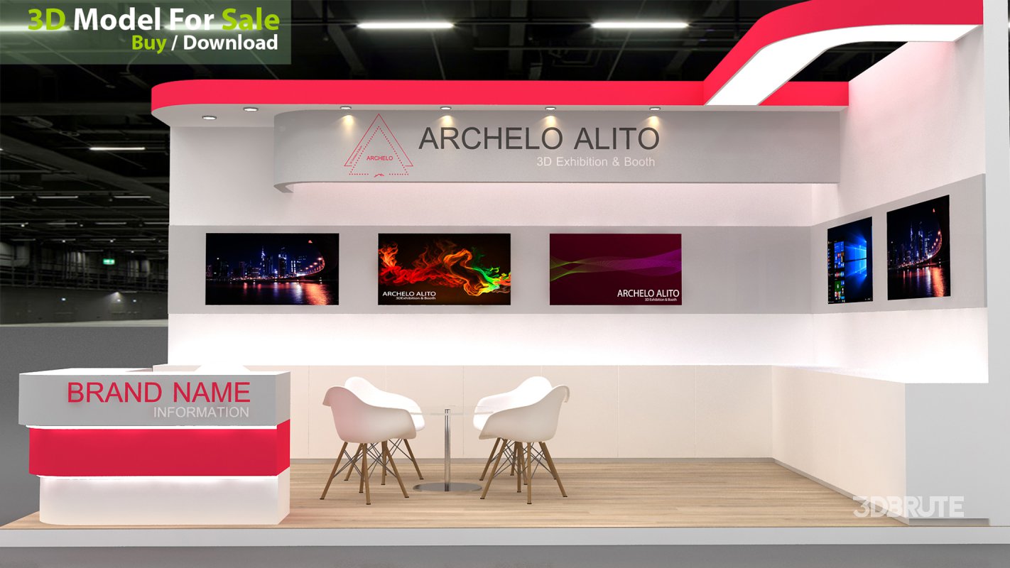 3D Stand Booth Model Image 5