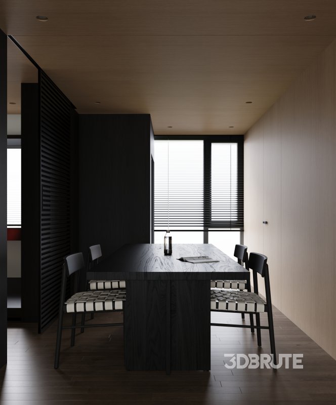 living room dining room office room Image 2