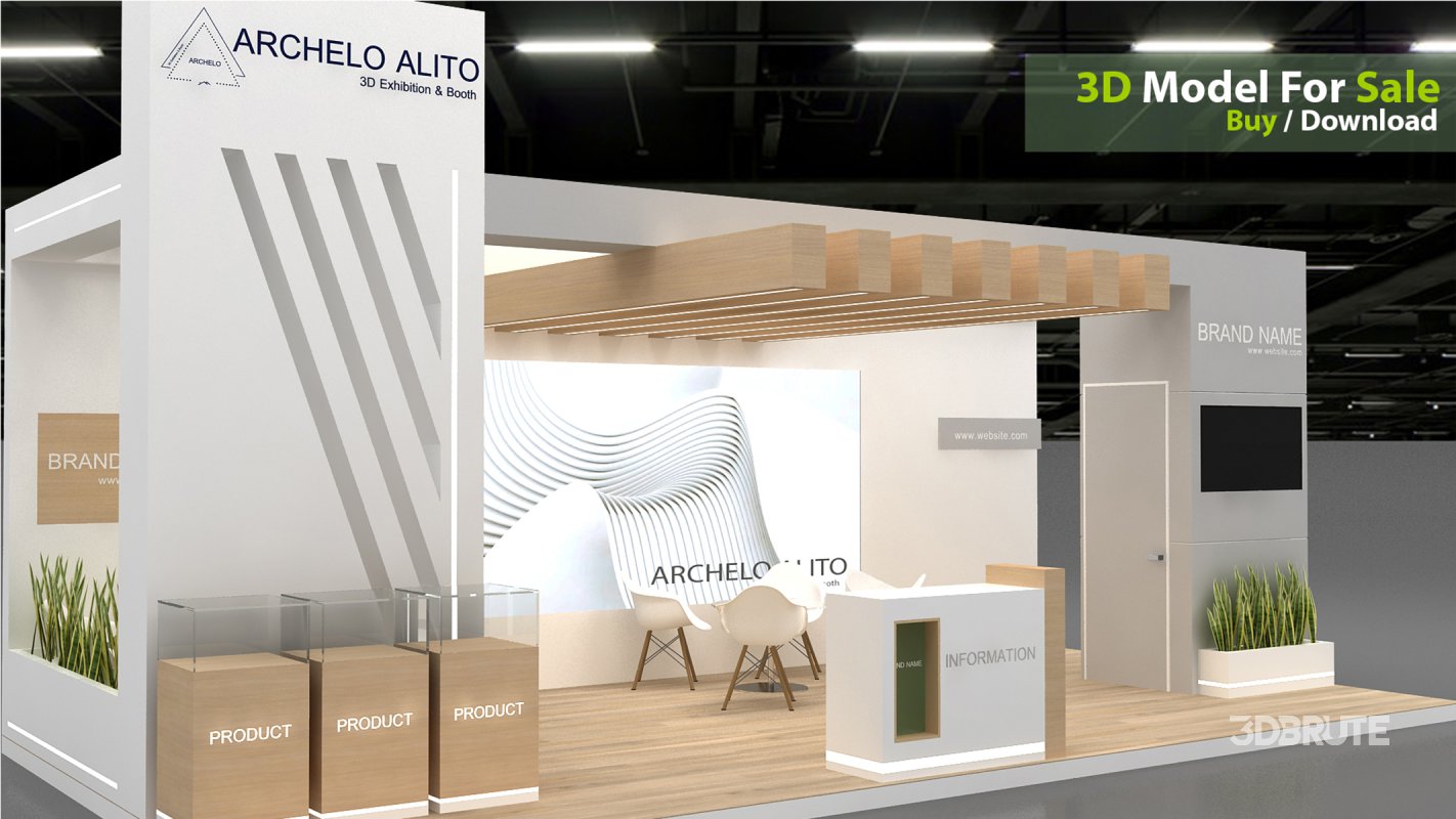 Exhibition Booth 3D Model Image 4