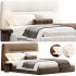 Bed with upholstered headboard Oliva by Livemaster - Thumbnail 2