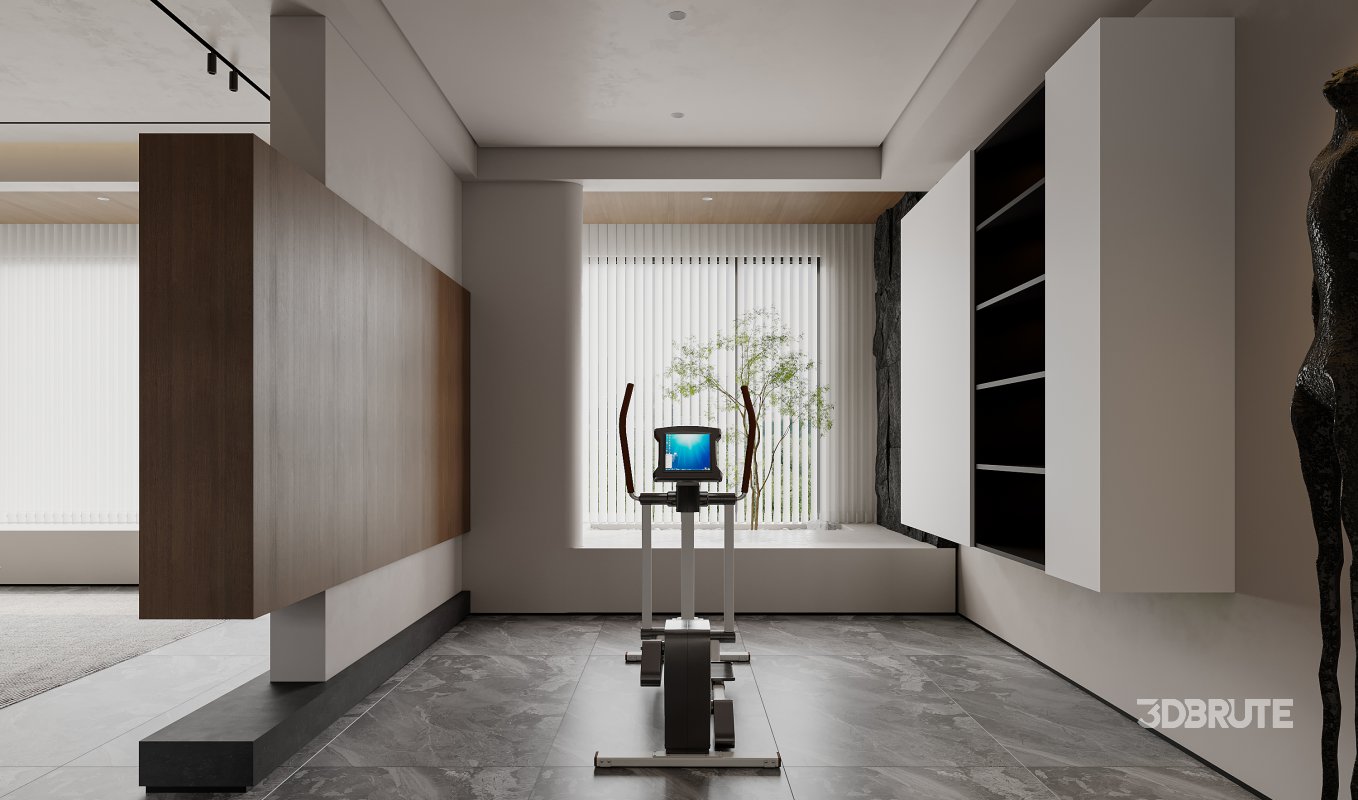 Modern living room and dining room interior scene Image 3