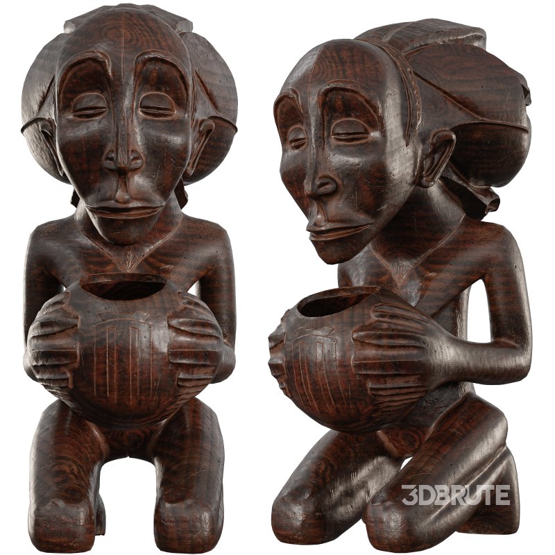 Traditional African Wood Sculpture Image 6