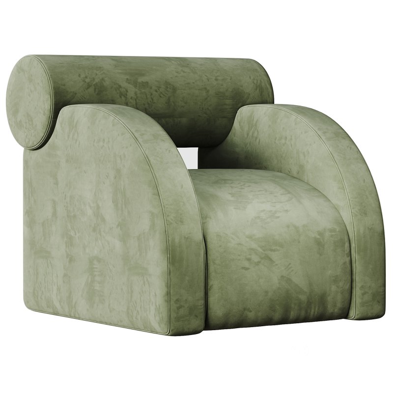 Fabric Armchair with Armrests By Paolonesi Image 3