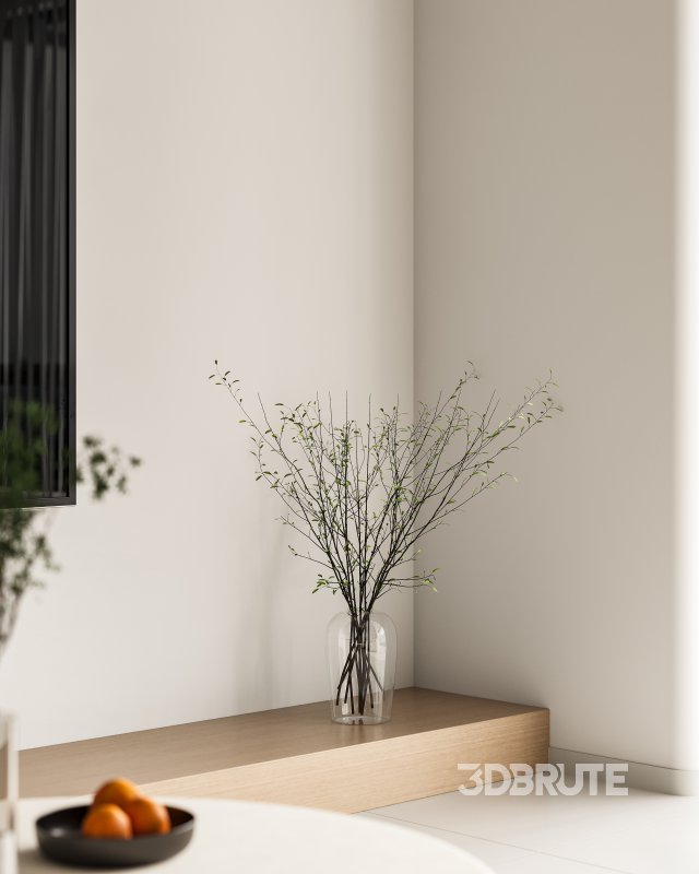 Modern living room and dining room interior scene Image 9