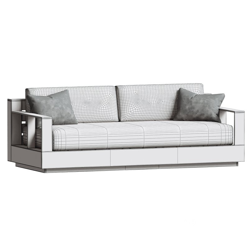 Bal Harbour Outdoor Teak Sofa Image 1
