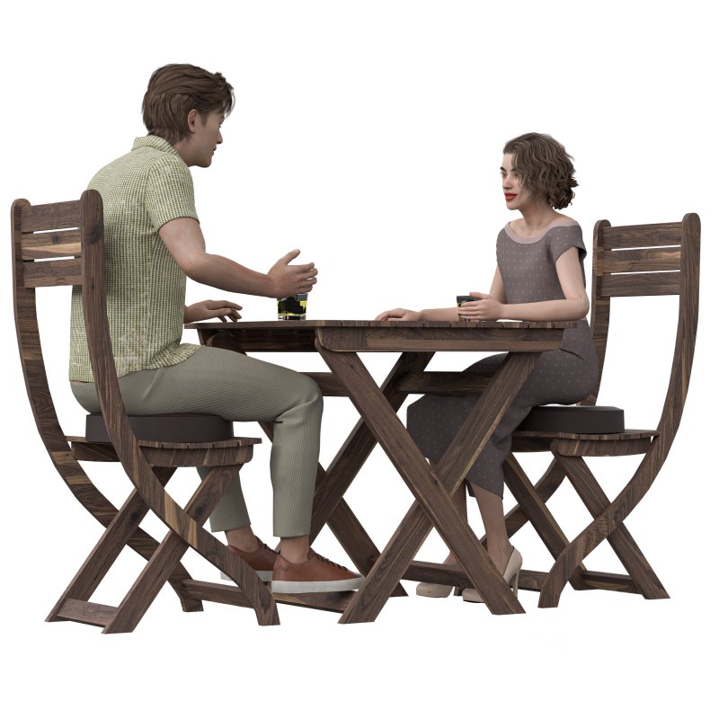 man and woman dining scene Image 4