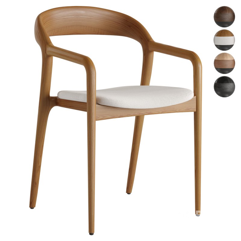 Amare Dining Chair and Oranda Round Dining Table-Fourhands Image 4