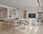 Modern living room and dining room interior scene - Thumbnail 2