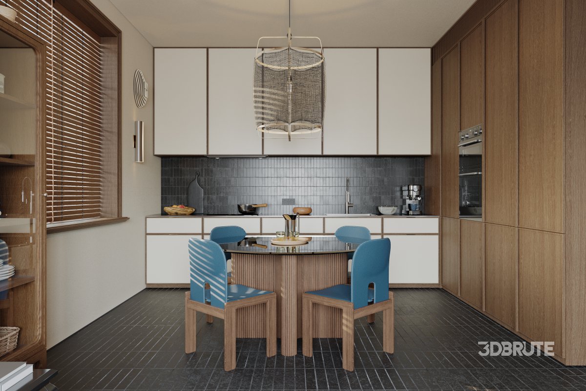 Eclectic living and dining room interior Image 3