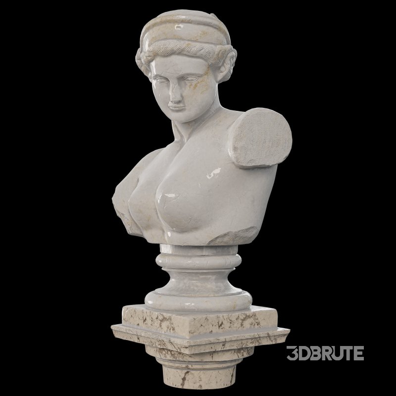 Ancient Broken hand Woman Statue Image 4