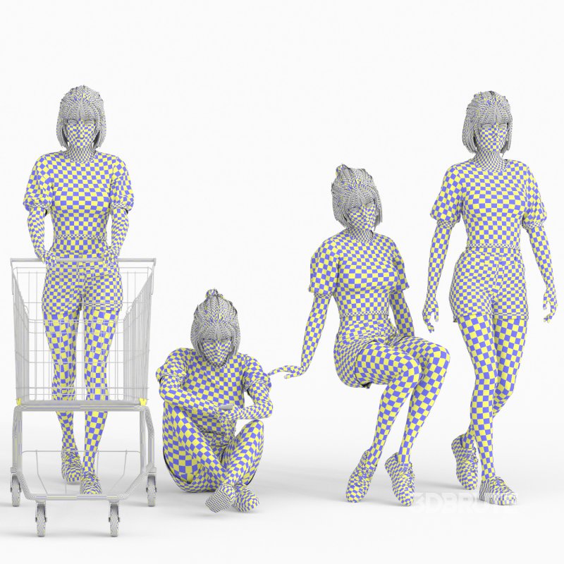 Casual Woman at Shopping 04 Poses Image 3