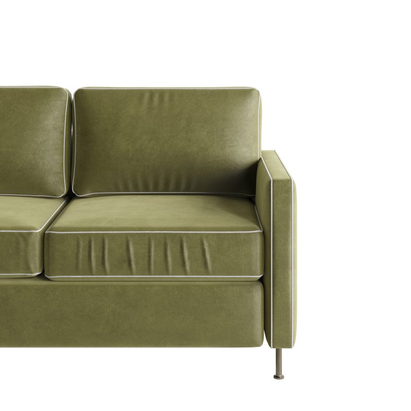 Brett Jade Green Velvet Sofa Image 3