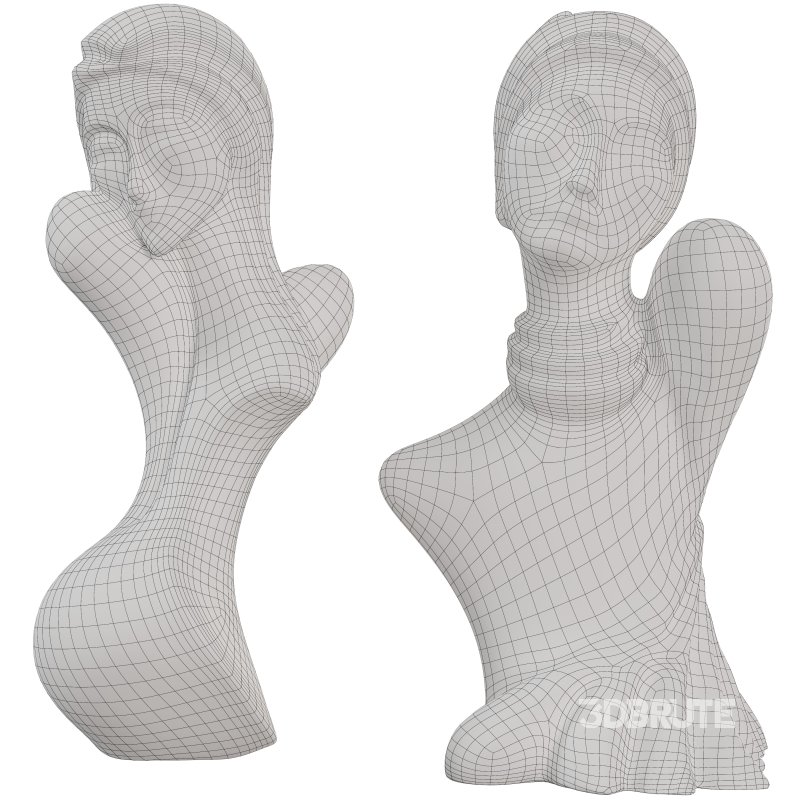 Two abstract woman Statue Image 1