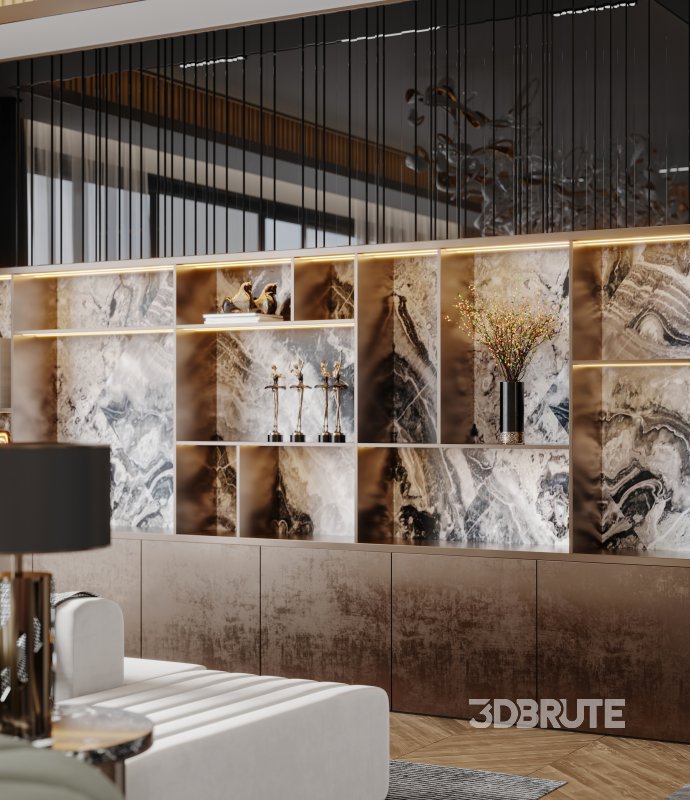 Luxurious living room and dining room Image 6