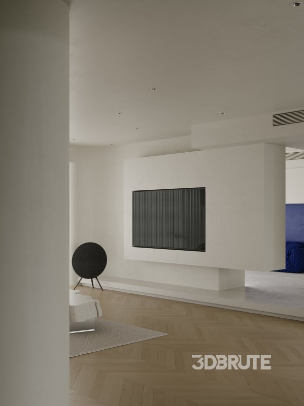 Modern living room and dining room interior scene Image 3