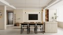 Modern living room and dining room interior scene - Thumbnail 4