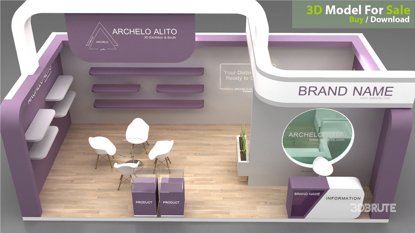 3D Stand Booth Model Image 5