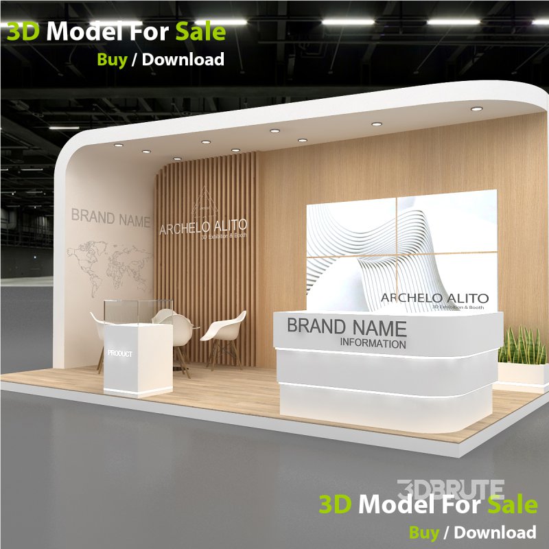 Exhibition Booth 3D Model Image 1