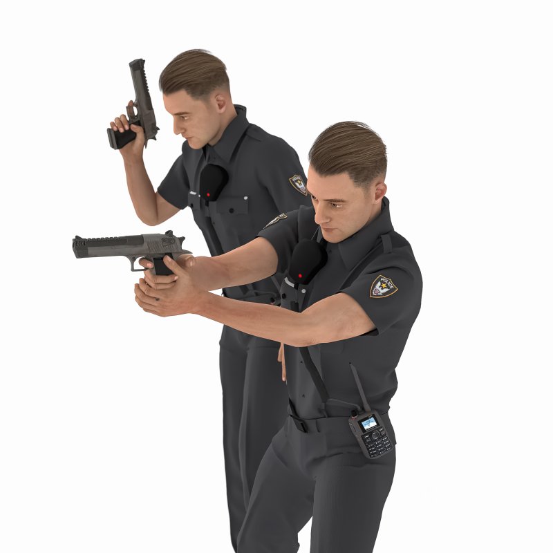 Police Man in 04 Poses Image 2