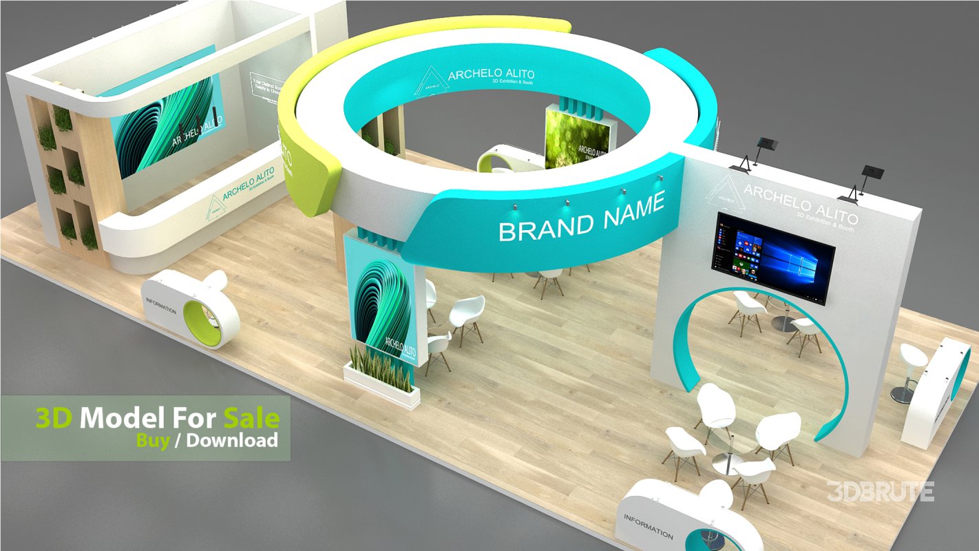 3D Stand Booth Model Image 7
