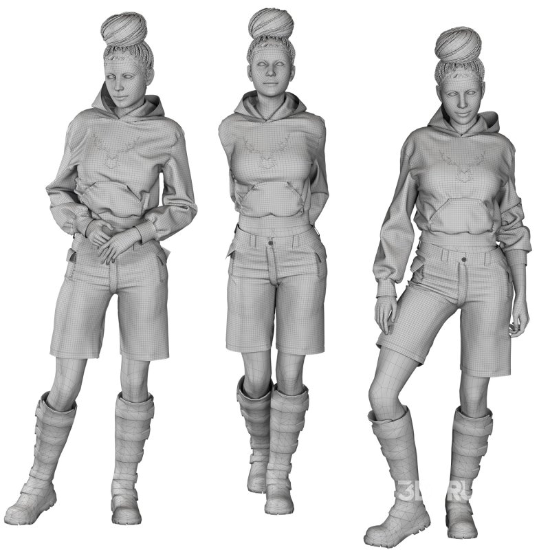 Casual African woman 03 Poses Image 5