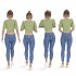 Casual Woman with Blue Jeans 04 Poses - Thumbnail 2