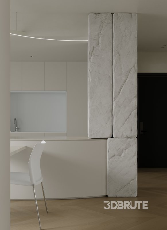 Modern living room and dining room interior scene Image 5