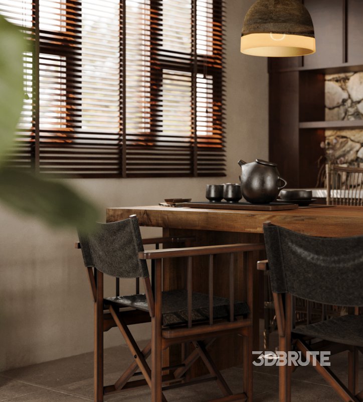 Wabi-sabi living room dining room bedroom Image 3