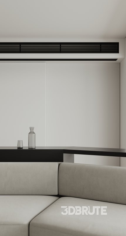 Modern living room and dining room interior scene Image 6