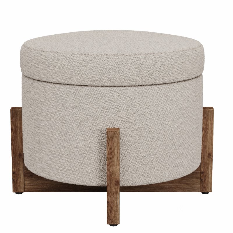 Round Storage Ottoman Image 5