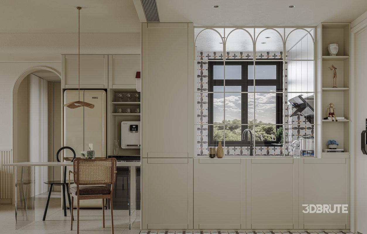 Eclectic living and dining room interior Image 3